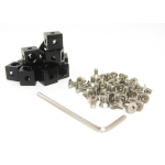 MakerBeam - Corner Cube Kit in Black - Pack of 12 with Hex Key