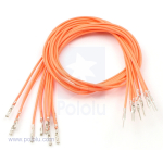 Pre-crimped Wire Male/Female 30cm Orange